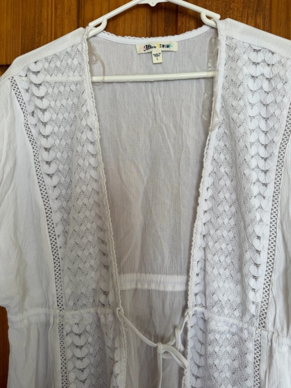 Miken White Swim Cover-Up - Picture 2 of 8